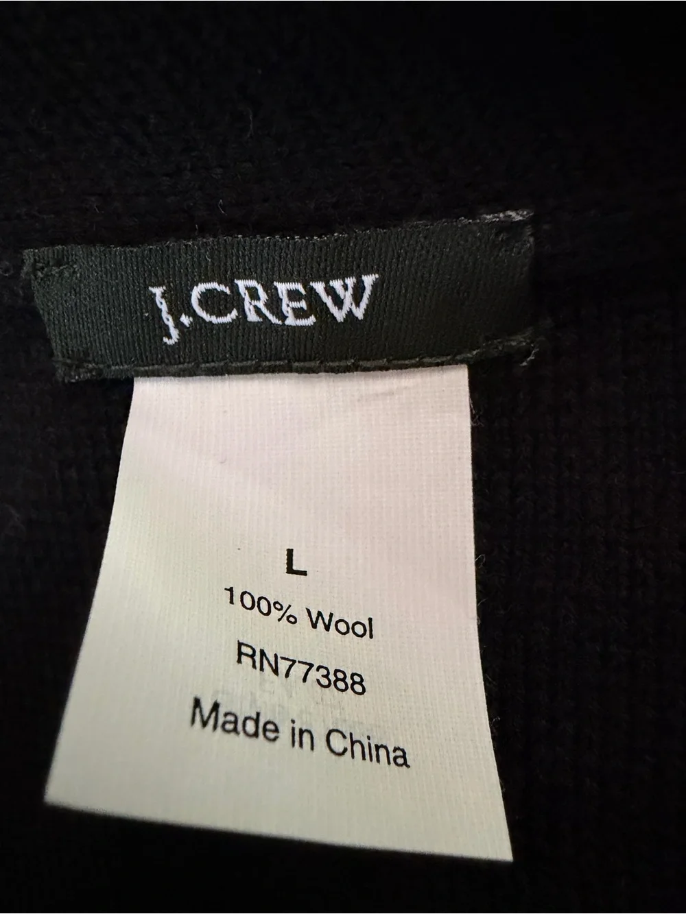 J. Crew Wool Black 3/4 Sleeve Button Front Sweater Jacket
